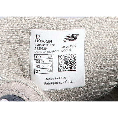 NEW BALANCE ニューバランス U998GR MADE in USA 998 Core ｽﾆｰｶｰ シューズ 27