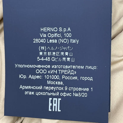 HERNO 赫尔诺 PI0767U 防泼水哑光尼龙连帽羽绒马甲 马甲 48 男士