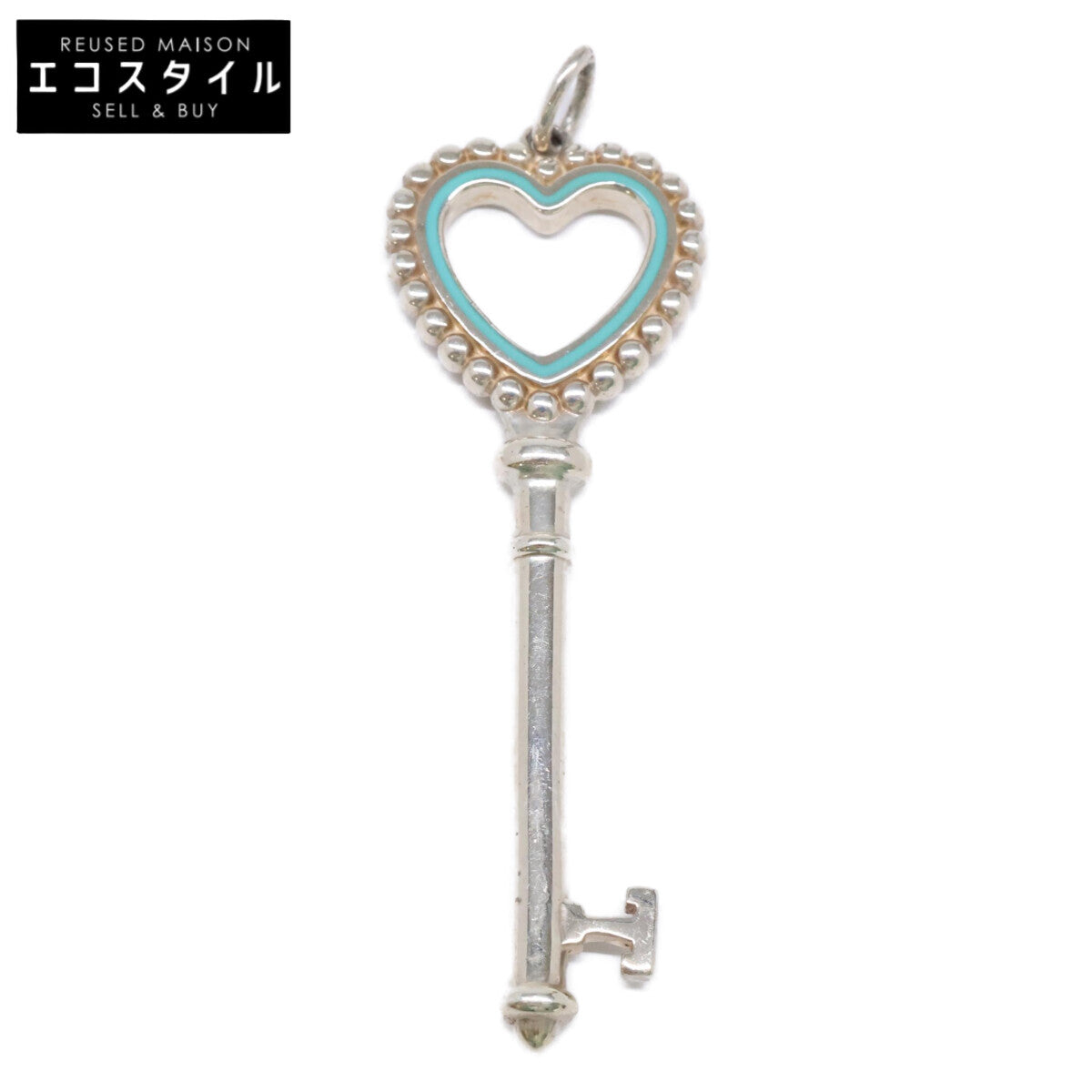 TIFFANY&Co. ティファニー AG925 ティファニーブルー ラージ ビーズ ハート ペンダントトップ