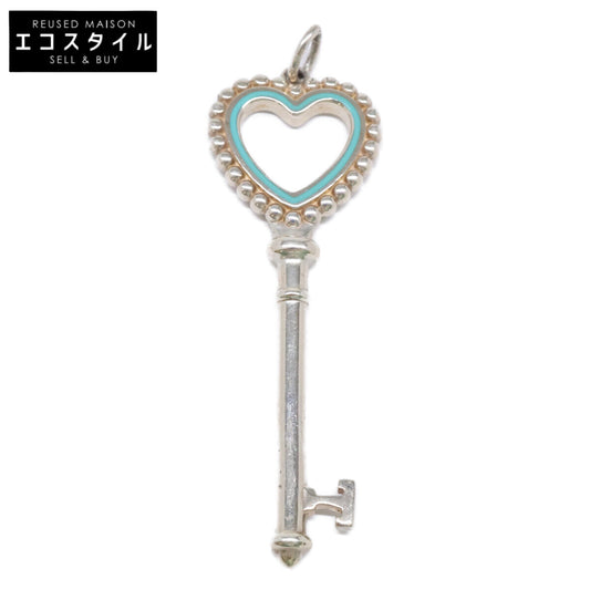 AG925 Tiffany Blue Large Beaded Heart Pendant Top for Women