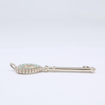 TIFFANY&Co. ティファニー AG925 ティファニーブルー ラージ ビーズ ハート ペンダントトップ