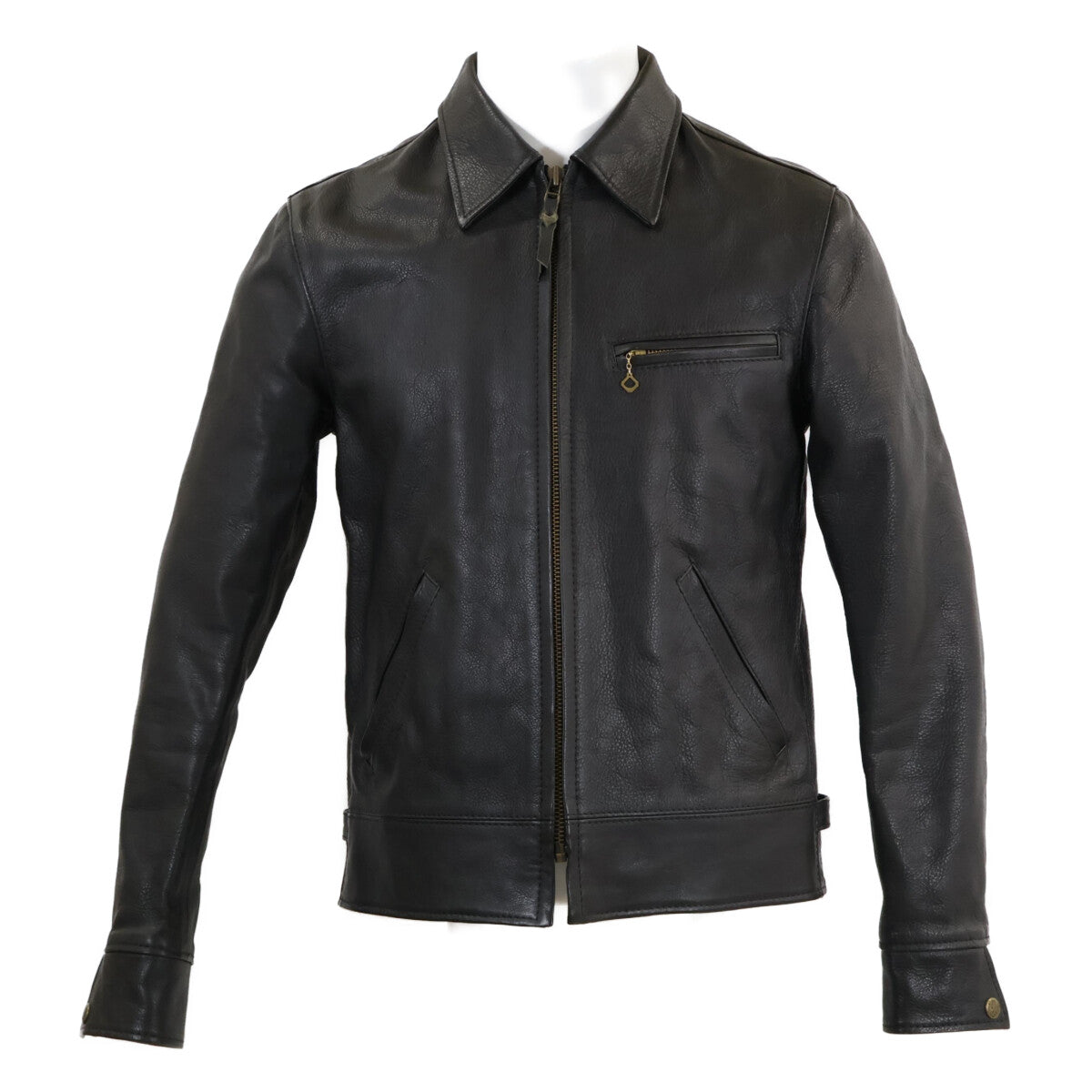 TENJIN WORKS 天神ワークス 【美品】JS02BK Single Collar Jacket レザー シングルカラージャケット ジャケット