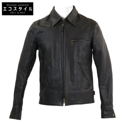TENJIN WORKS 天神ワークス 【美品】JS02BK Single Collar Jacket レザー シングルカラージャケット ジャケット