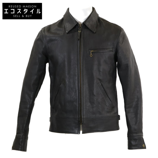 TENJIN WORKS 天神ワークス 【美品】JS02BK Single Collar Jacket レザー シングルカラージャケット ジャケット