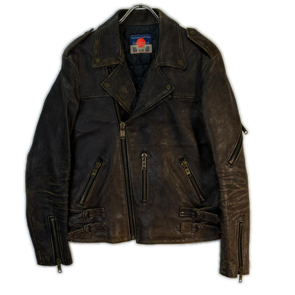 black means Blackmeans [Excellent Condition] 945-62TJ07-1 Used-Look Double Rider's Jacket