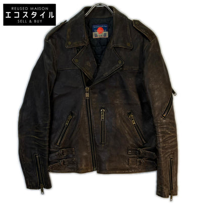 black means Blackmeans [Excellent Condition] 945-62TJ07-1 Used-Look Double Rider's Jacket