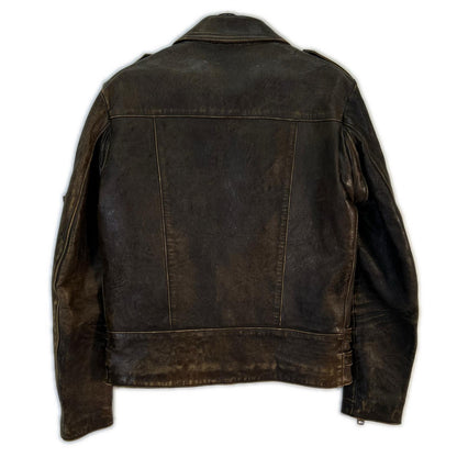 black means Blackmeans [Excellent Condition] 945-62TJ07-1 Used-Look Double Rider's Jacket
