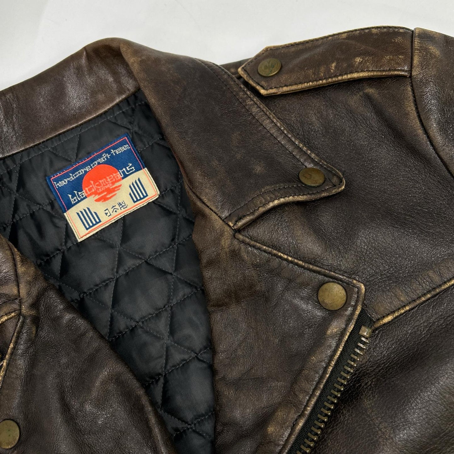 black means Blackmeans [Excellent Condition] 945-62TJ07-1 Used-Look Double Rider's Jacket