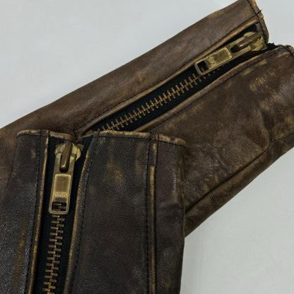 black means Blackmeans [Excellent Condition] 945-62TJ07-1 Used-Look Double Rider's Jacket