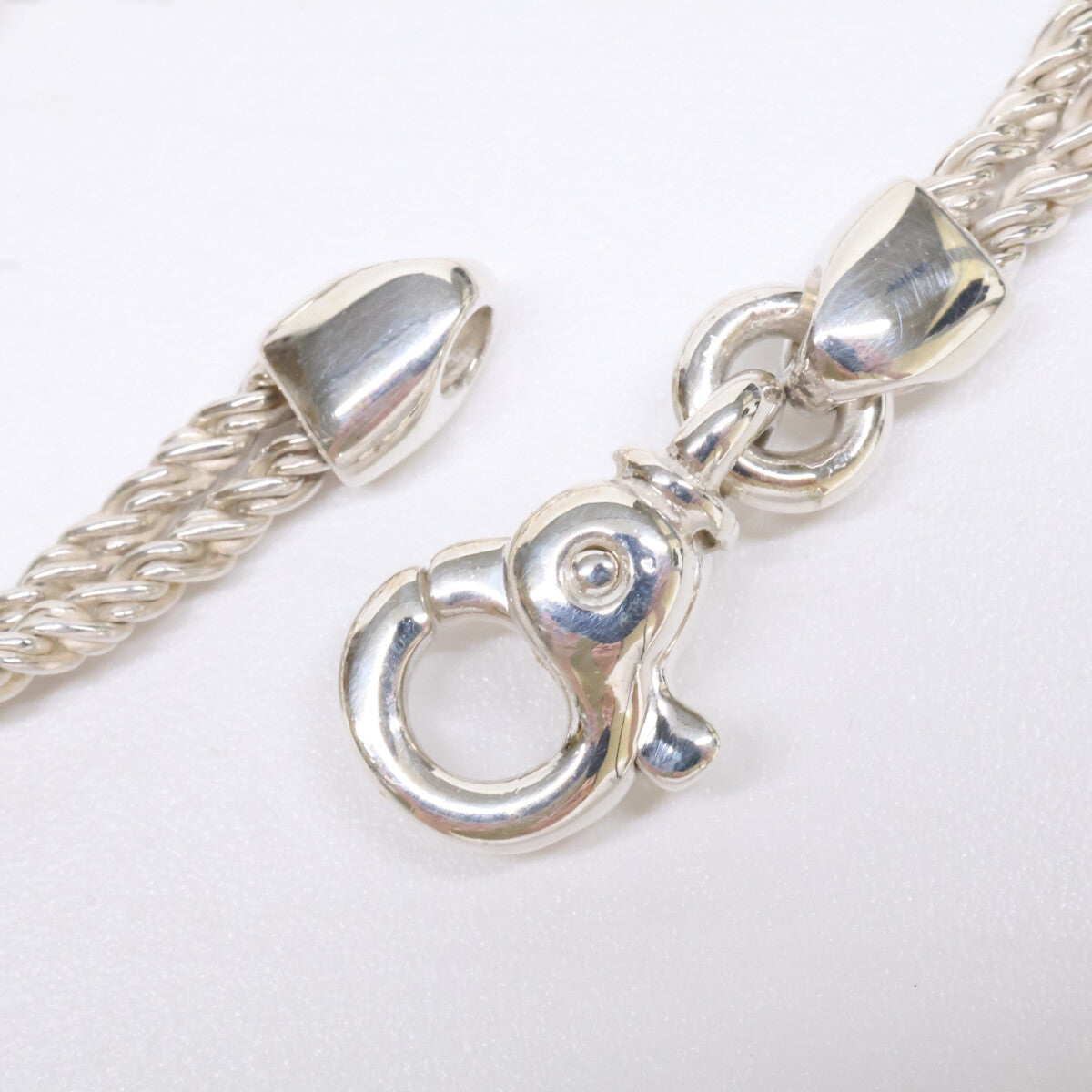 TIFFANY&Co. ティファニー 仕上げ済み SV925 x K18 ダブルハートロープチェーン ブレスレット