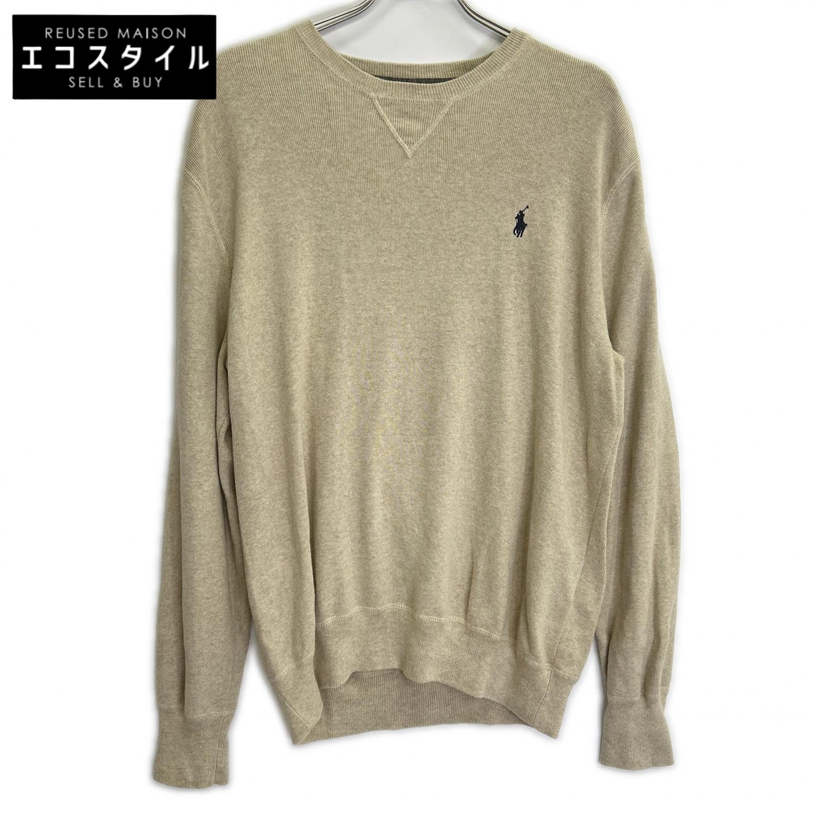 POLO RALPH LAUREN ポロ ラルフローレン ベージュ コットンニットトレーナー トップス