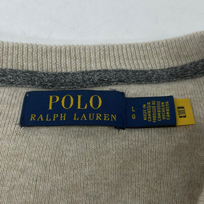POLO RALPH LAUREN ポロ ラルフローレン ベージュ コットンニットトレーナー トップス