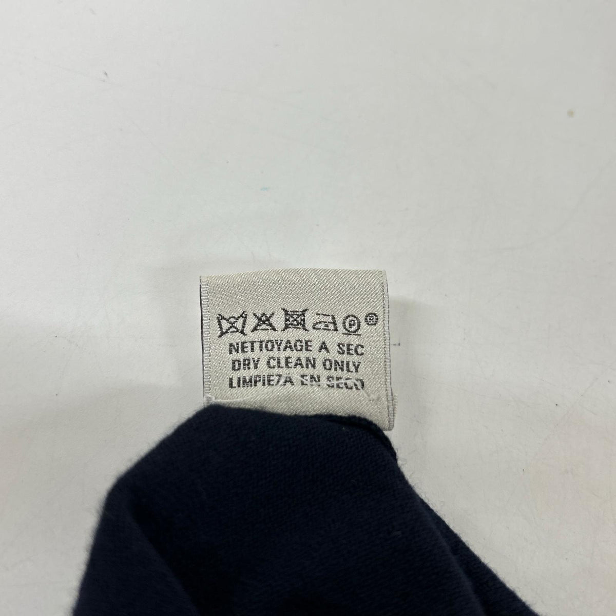 HERMES Navy Robot Long Sleeve Knit Polo Top