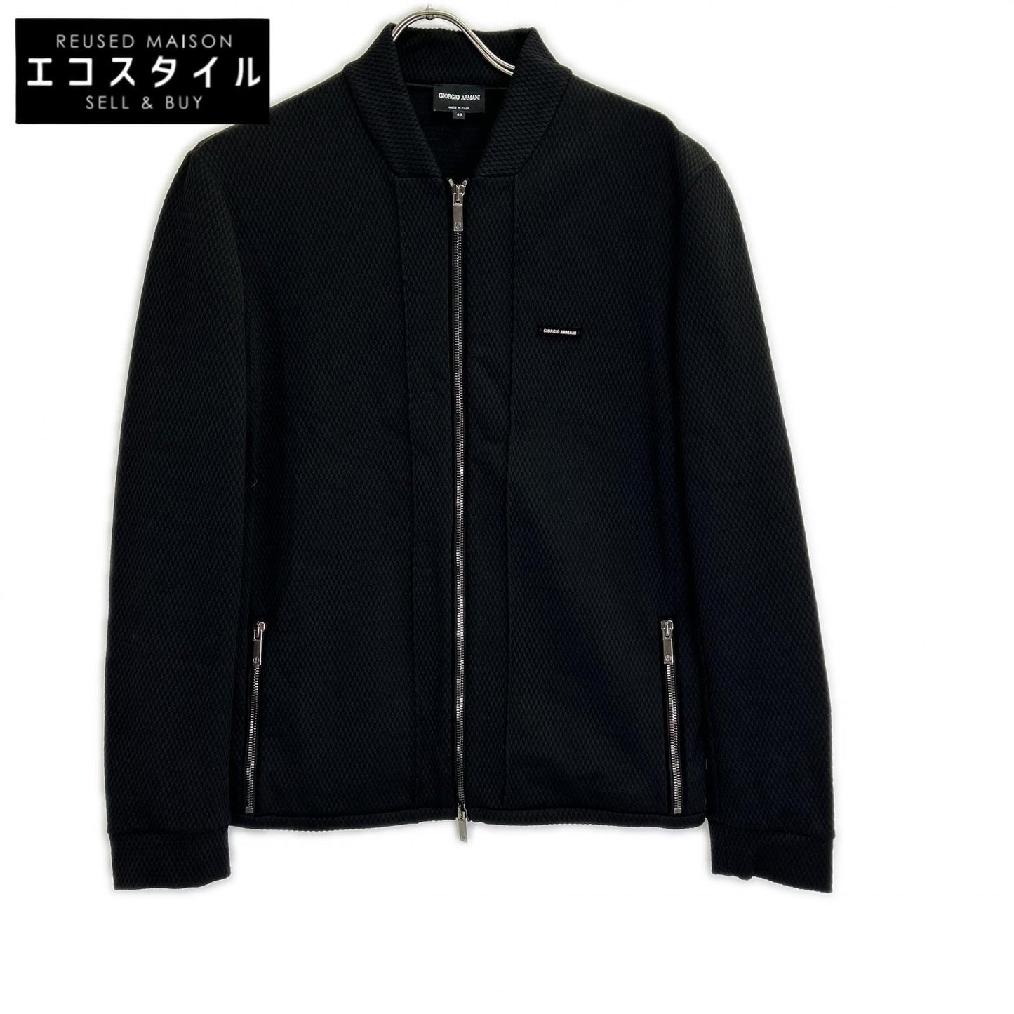 GIORGIO ARMANI ジョルジオアルマーニ 6GSB73 SJPPZ ジップアップストレッチブルゾン トップス