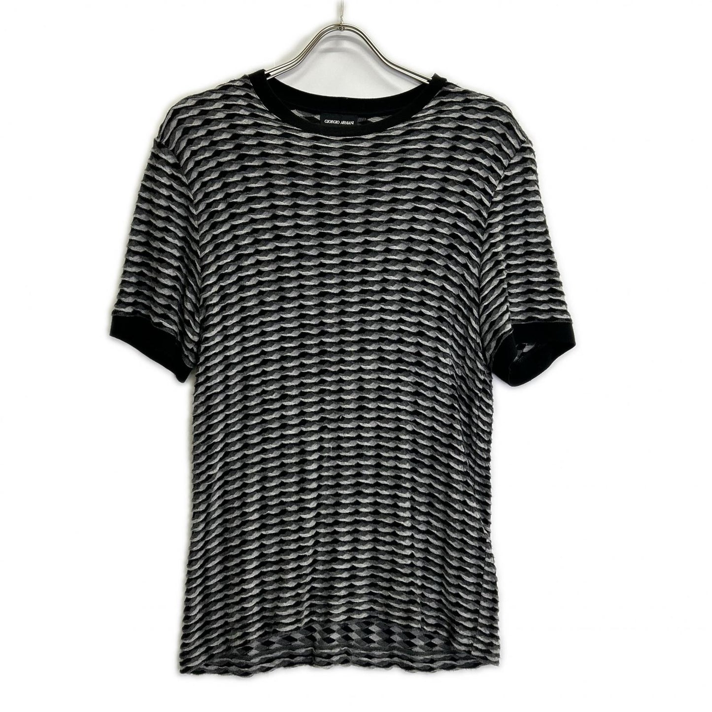 GIORGIO ARMANI ジョルジオアルマーニ 6GSM63 SJGDZ ストレッチ総柄半袖Tシャツ トップス