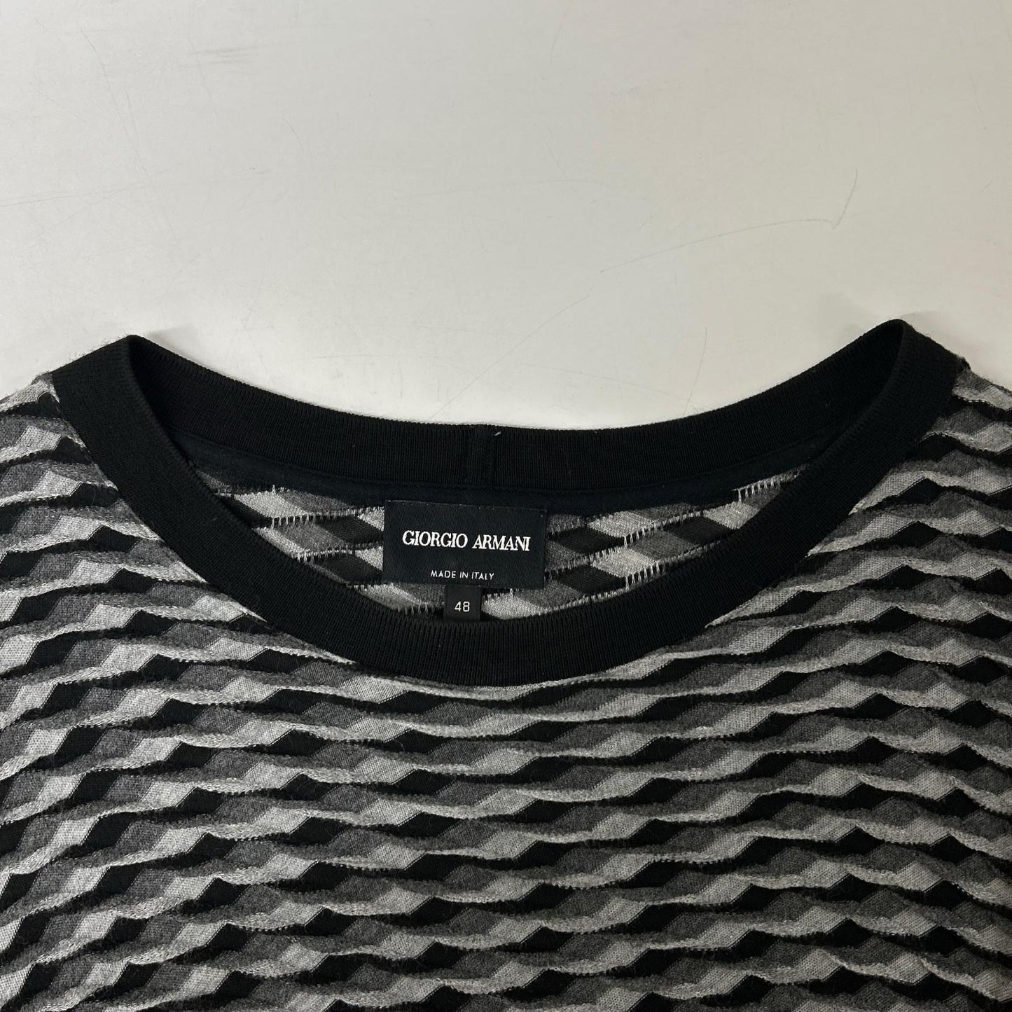 GIORGIO ARMANI ジョルジオアルマーニ 6GSM63 SJGDZ ストレッチ総柄半袖Tシャツ トップス