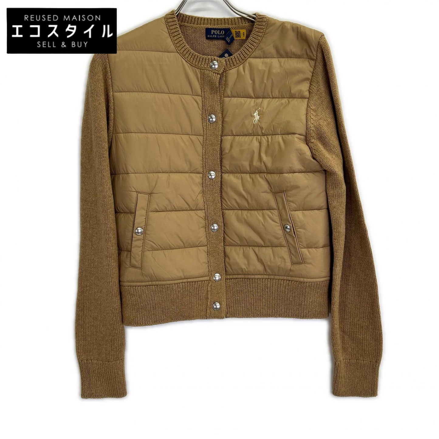 POLO RALPH LAUREN 保罗·拉尔夫·劳伦 WMPOSWENDW20342 羊绒混纺针织拼接羽绒开衫 上衣