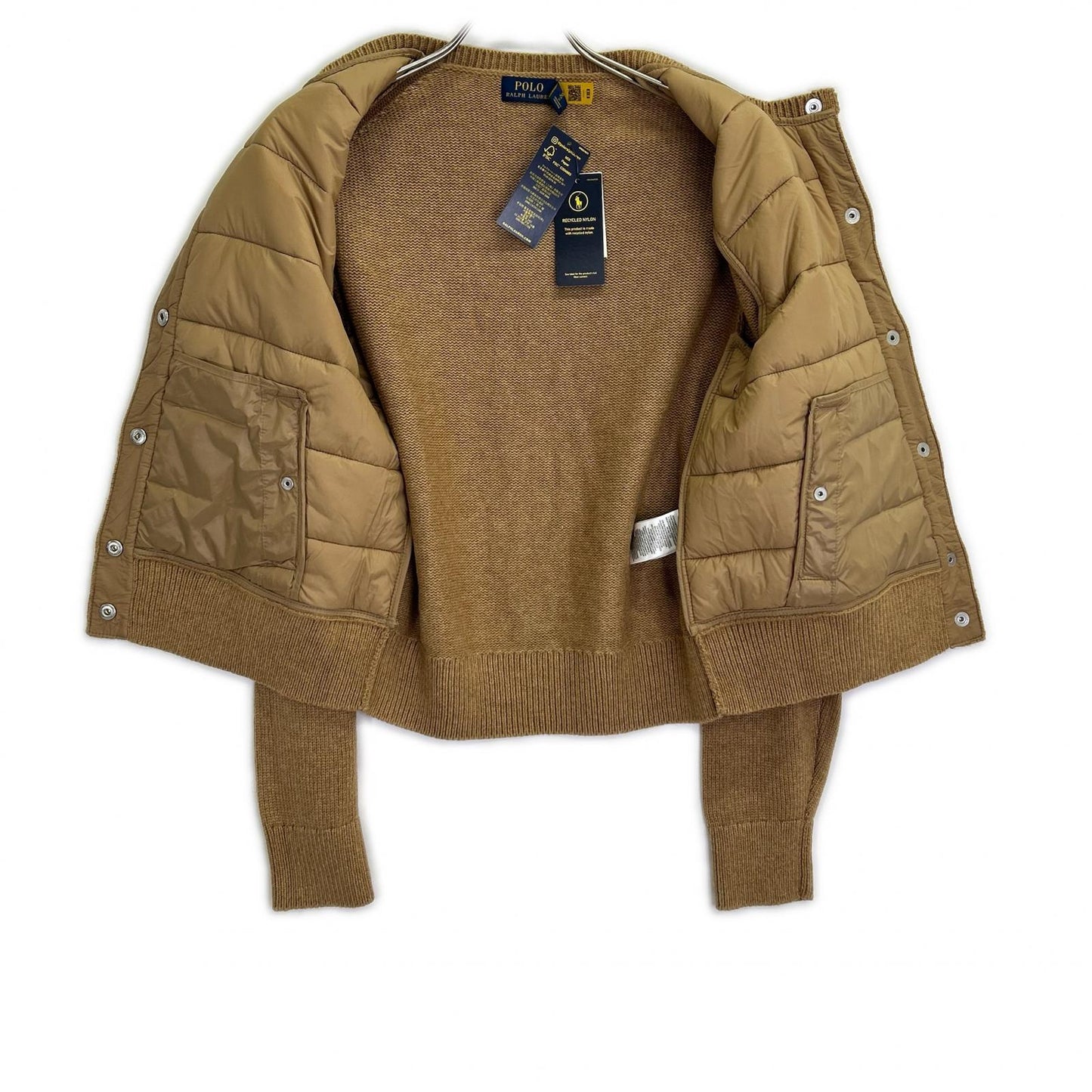 POLO RALPH LAUREN 保罗·拉尔夫·劳伦 WMPOSWENDW20342 羊绒混纺针织拼接羽绒开衫 上衣