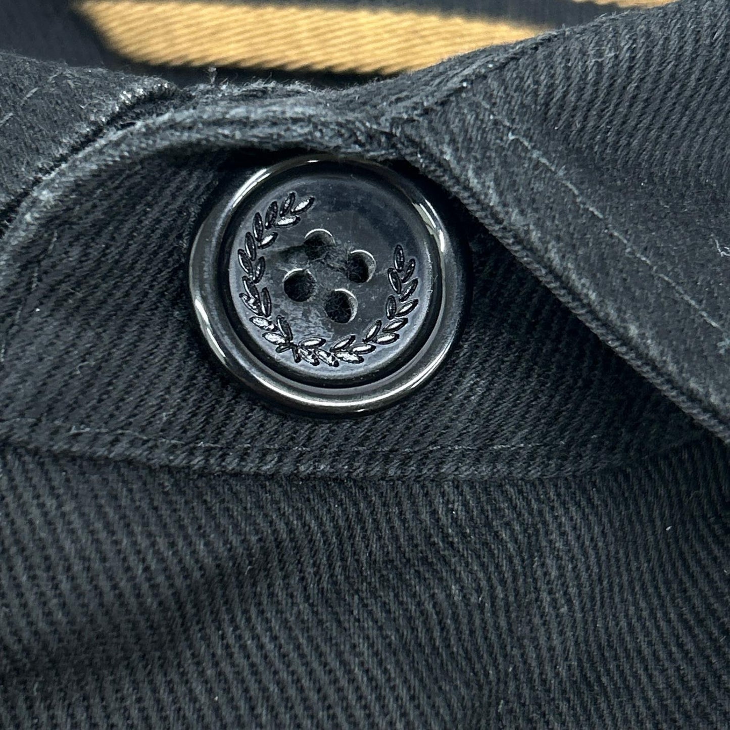FRED PERRY フレッドペリー ブラック Twill Zip-Through Mac コート コート