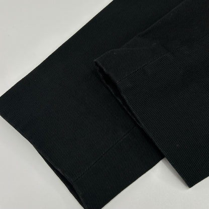 FRED PERRY 弗莱德·派瑞 黑色斜纹拉链大衣
