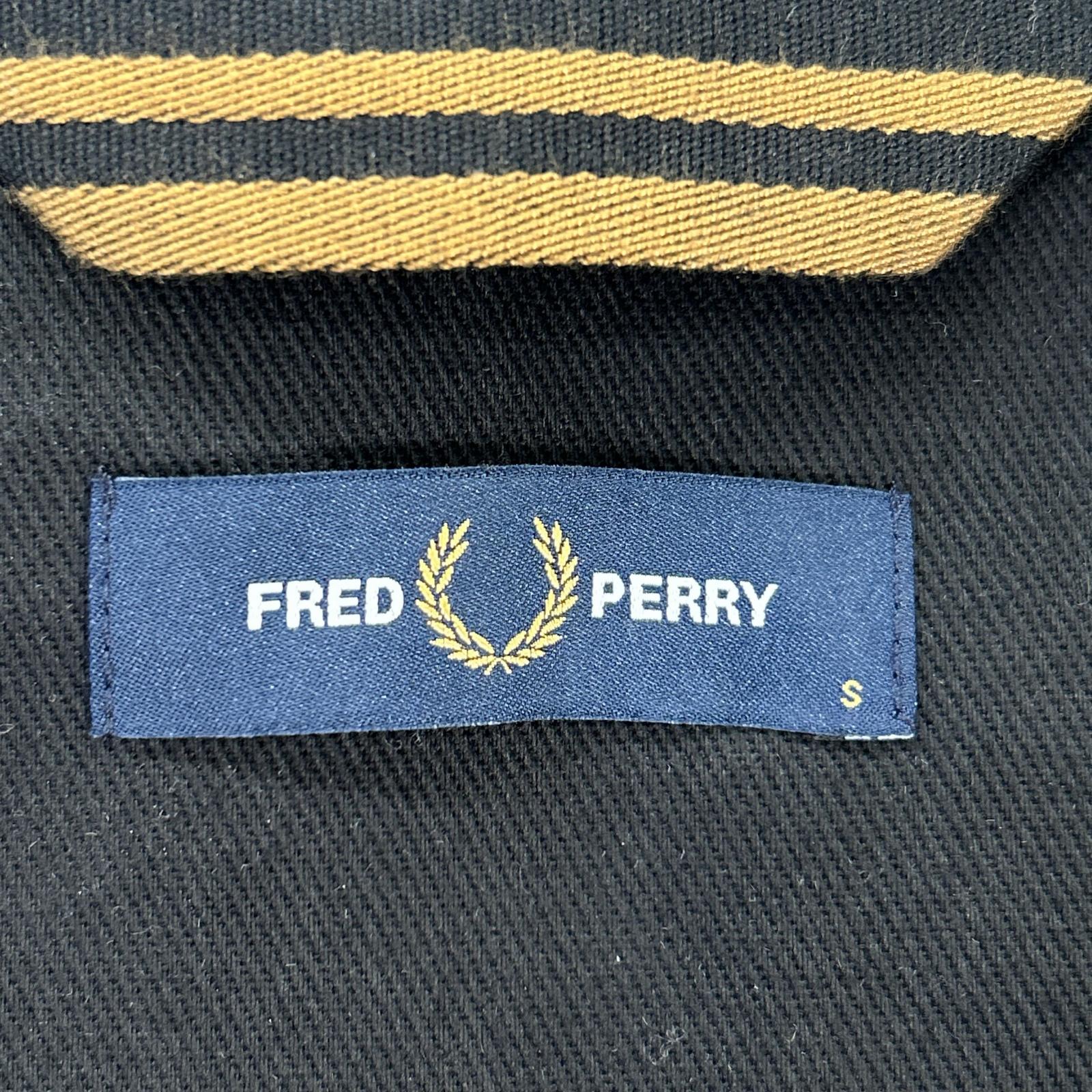 FRED PERRY フレッドペリー ブラック Twill Zip-Through Mac コート コート