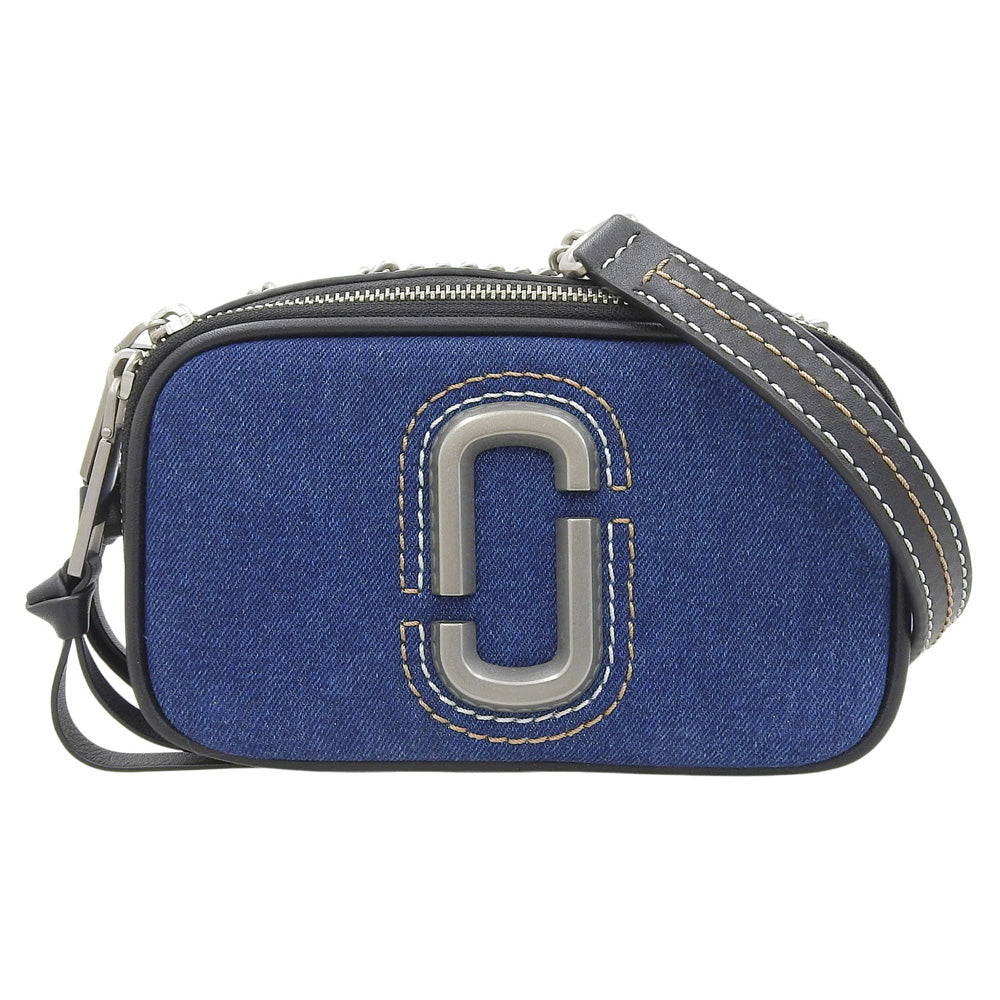 MARC JACOBS マーク ジェイコブス 新品同様 ザ デニム チェーン スナップショット ショルダーバッグ レディース ブルー 2F4HCR027H05 473 ショルダーバッグ