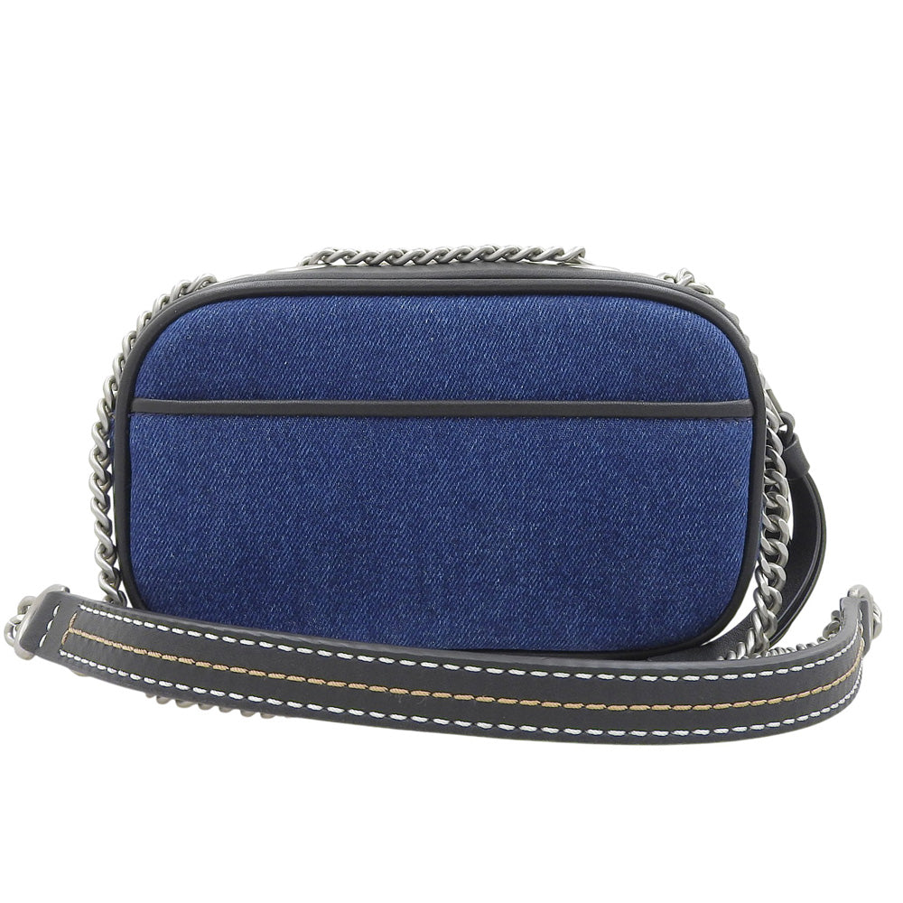 MARC JACOBS マーク ジェイコブス 新品同様 ザ デニム チェーン スナップショット ショルダーバッグ レディース ブルー 2F4HCR027H05 473 ショルダーバッグ