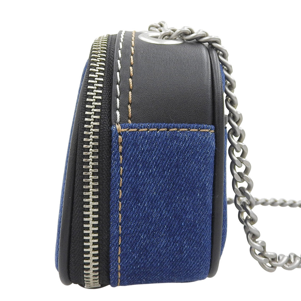 MARC JACOBS マーク ジェイコブス 新品同様 ザ デニム チェーン スナップショット ショルダーバッグ レディース ブルー 2F4HCR027H05 473 ショルダーバッグ