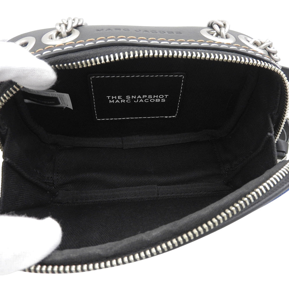 MARC JACOBS マーク ジェイコブス 新品同様 ザ デニム チェーン スナップショット ショルダーバッグ レディース ブルー 2F4HCR027H05 473 ショルダーバッグ