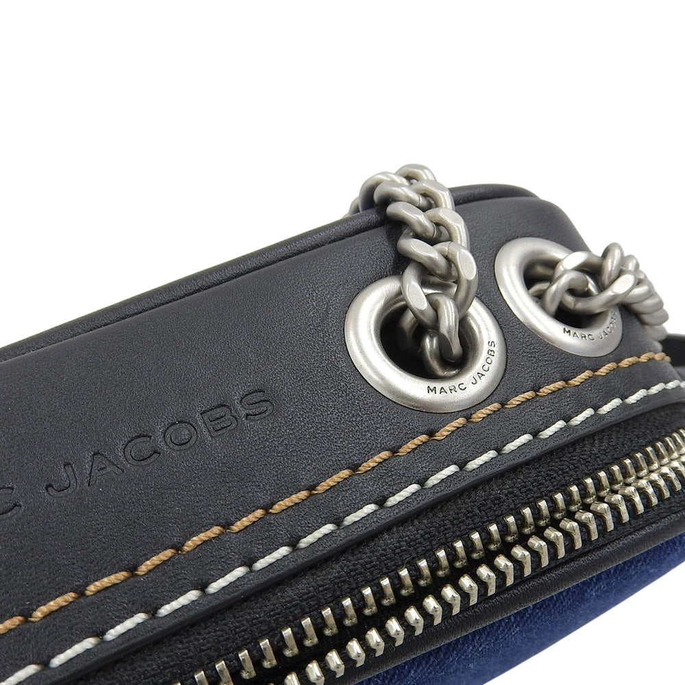 MARC JACOBS マーク ジェイコブス 新品同様 ザ デニム チェーン スナップショット ショルダーバッグ レディース ブルー 2F4HCR027H05 473 ショルダーバッグ