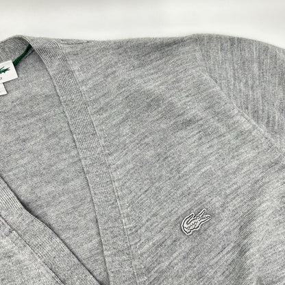 Lacoste 拉科斯特 灰色 精选美利奴羊毛开衫 上衣