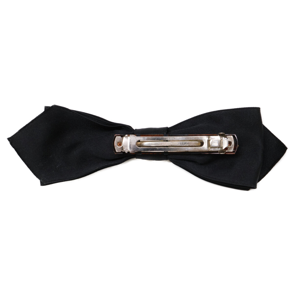 CHANEL Coco Mark Ribbon Satin Barrette Hair Accessory