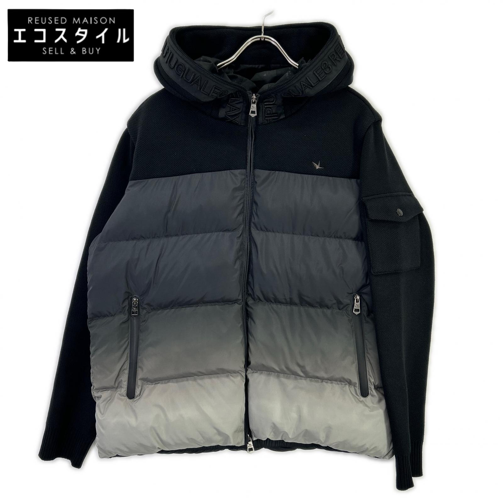 USO-25106 Gradation Knit Combo Padded Jacket, Jacket, XXL, Men's