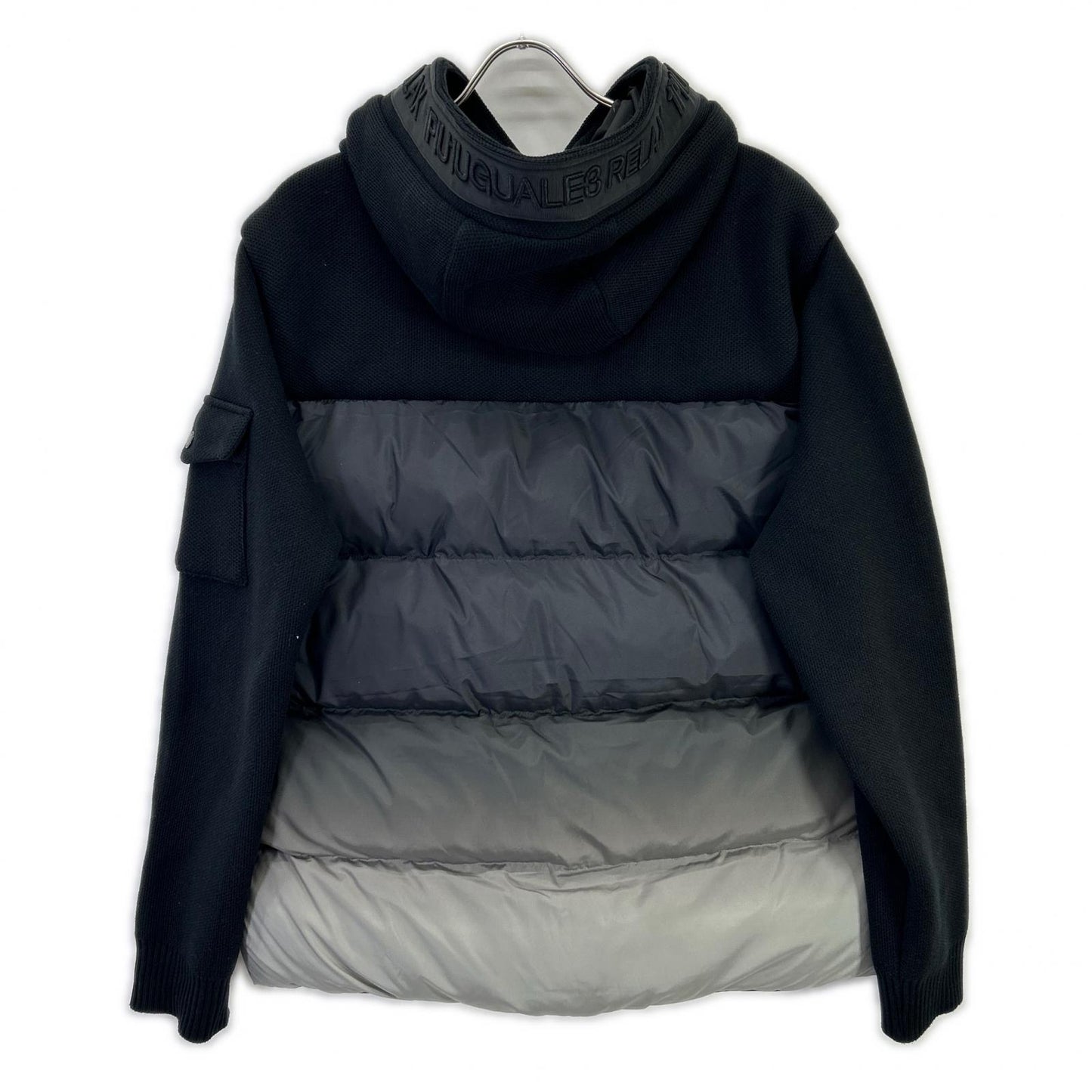 USO-25106 Gradation Knit Combo Padded Jacket, Jacket, XXL, Men's