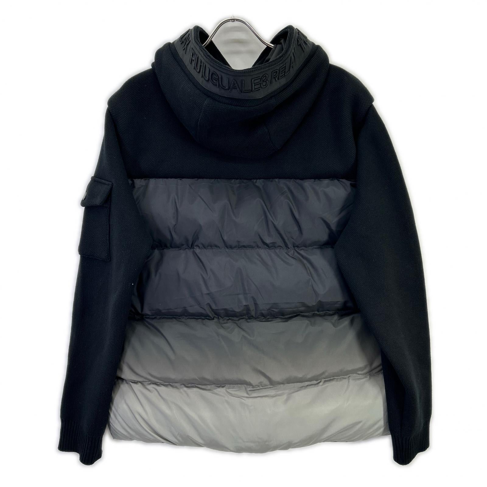 USO-25106 Gradation Knit Combo Padded Jacket, Jacket, XXL, Men's