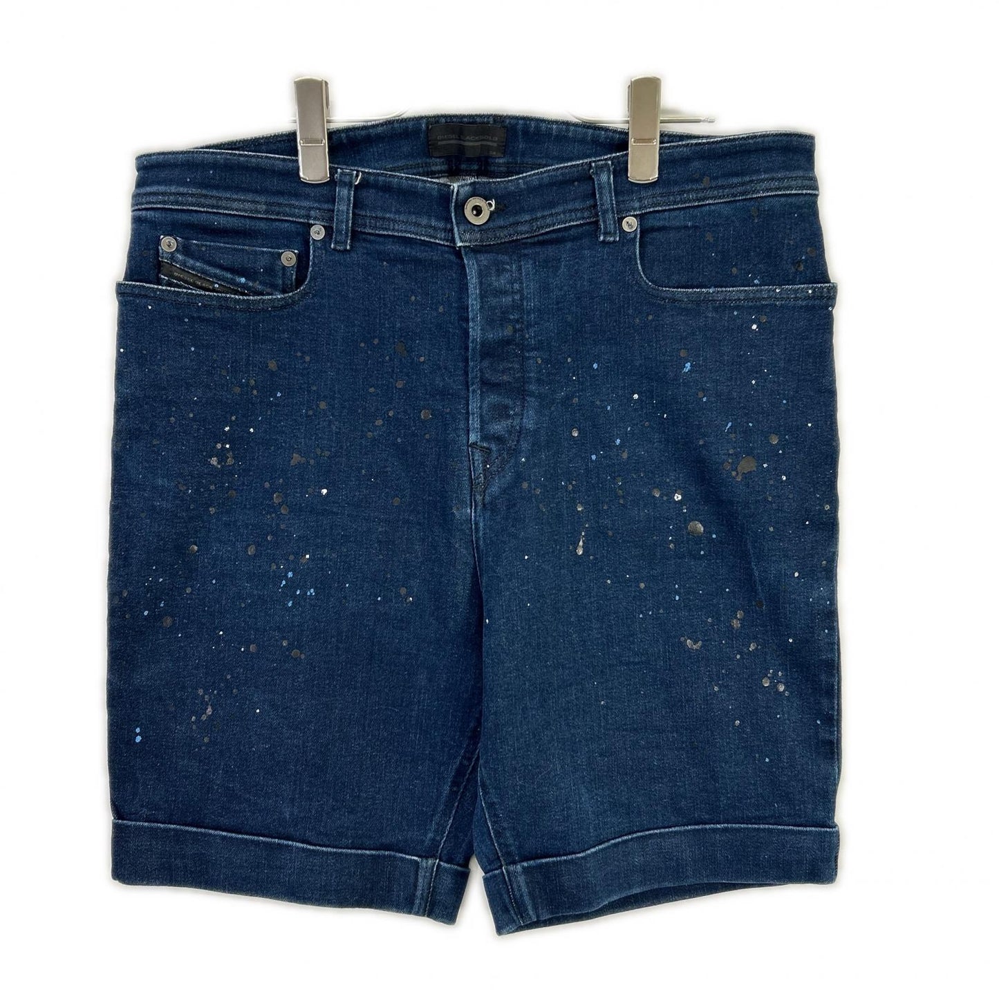 DIESEL BlackGold ディーゼルブラックゴールド TYPE-2612D ペイント加工ハーフデニムパンツ ボトムス