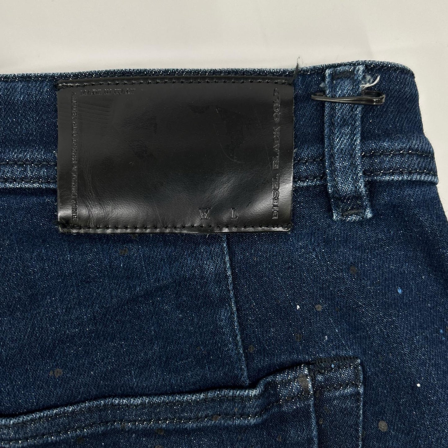 DIESEL BlackGold ディーゼルブラックゴールド TYPE-2612D ペイント加工ハーフデニムパンツ ボトムス