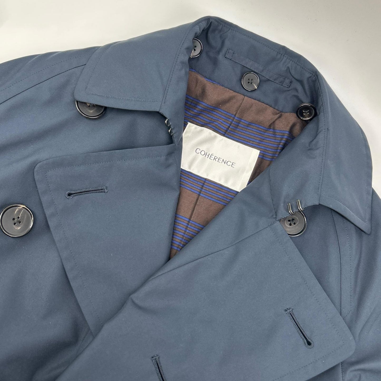 AL III Navy Trench Coat XXS Men's