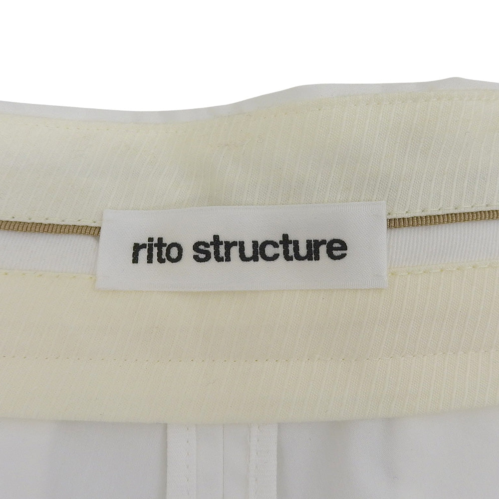 Rito structure リトストラクチャー コットン 中綿 ショートパンツ ボトムス メンズ ホワイト 1 077R22S215P ボトムス