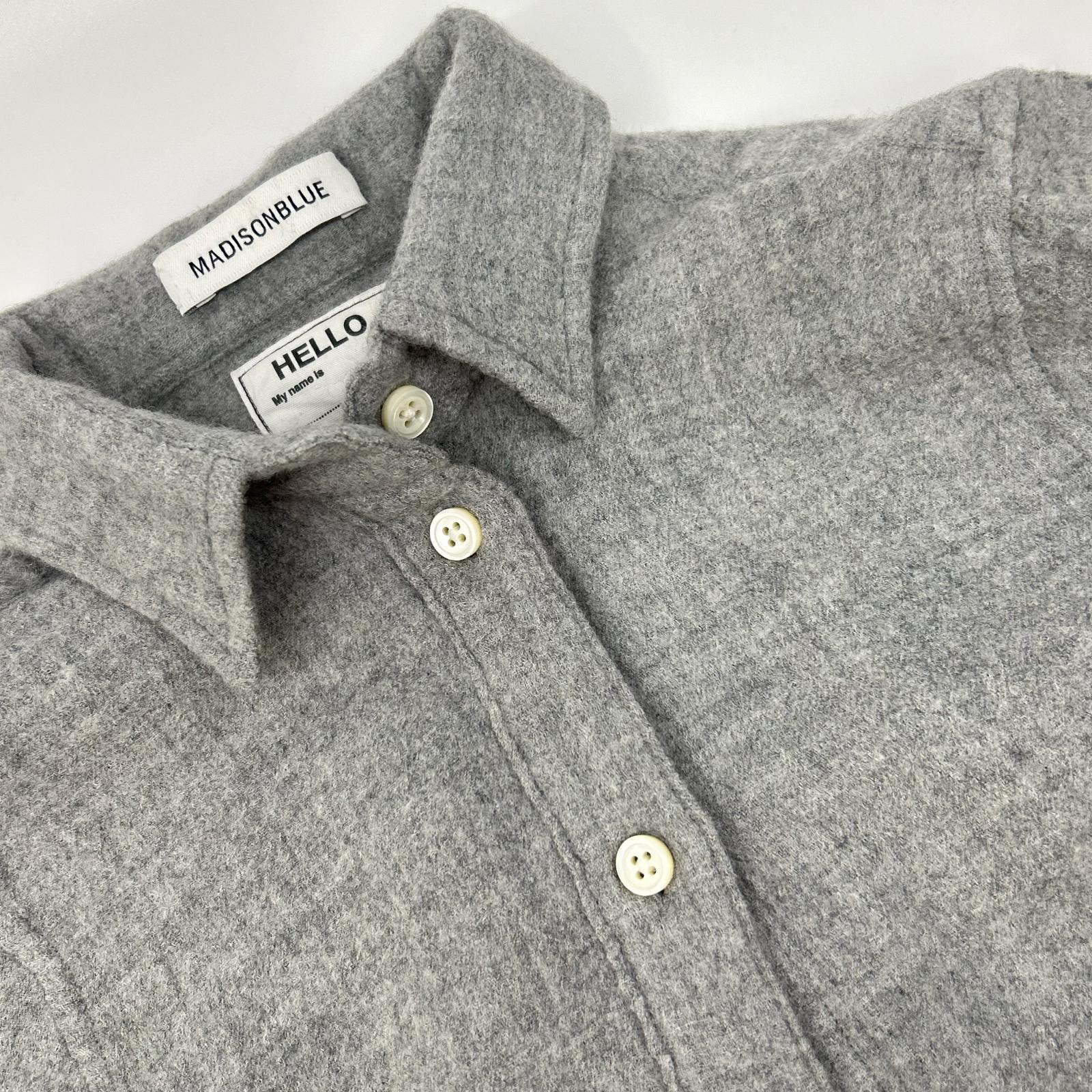 MADISON BLUE マディソンブルー MB184-5009 グレー ウール 長袖シャツ トップス