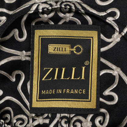 ZILLI 男士全新 CALYPSO 真丝全衬里皮革饰边羊绒立领拉链大衣