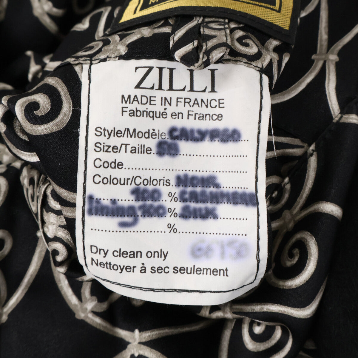 ZILLI 男士全新 CALYPSO 真丝全衬里皮革饰边羊绒立领拉链大衣