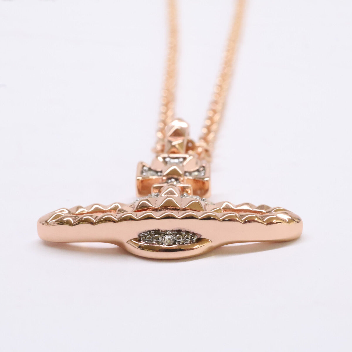 VivienneWestwood ヴィヴィアンウエストウッド 【美品】63020052-02G118 MAYFAIR BAS RELIEF メイフェア バス レリーフ オーブ ラインストーン ネックレス