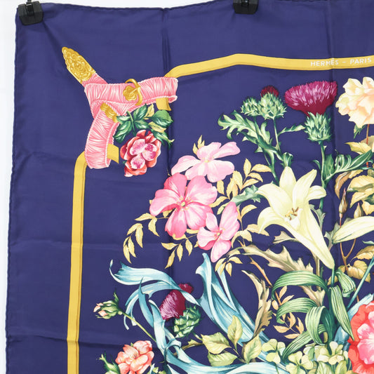 HERMES エルメス 【美品】REGINA レジーナ 女王陛下 シルク カレ90 スカーフ