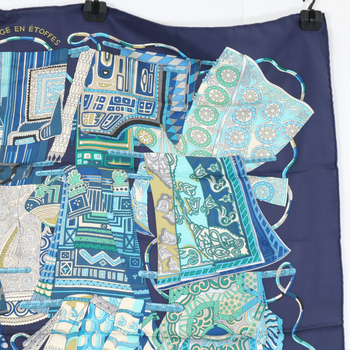HERMES エルメス 【美品】VOYAGE EN ETOFFES 世界の布地を巡る旅 シルク カレ90 スカーフ