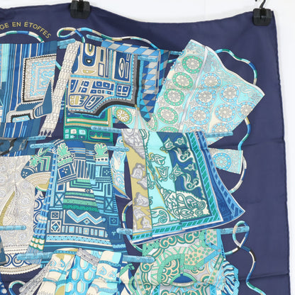 HERMES エルメス 【美品】VOYAGE EN ETOFFES 世界の布地を巡る旅 シルク カレ90 スカーフ