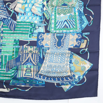 HERMES エルメス 【美品】VOYAGE EN ETOFFES 世界の布地を巡る旅 シルク カレ90 スカーフ