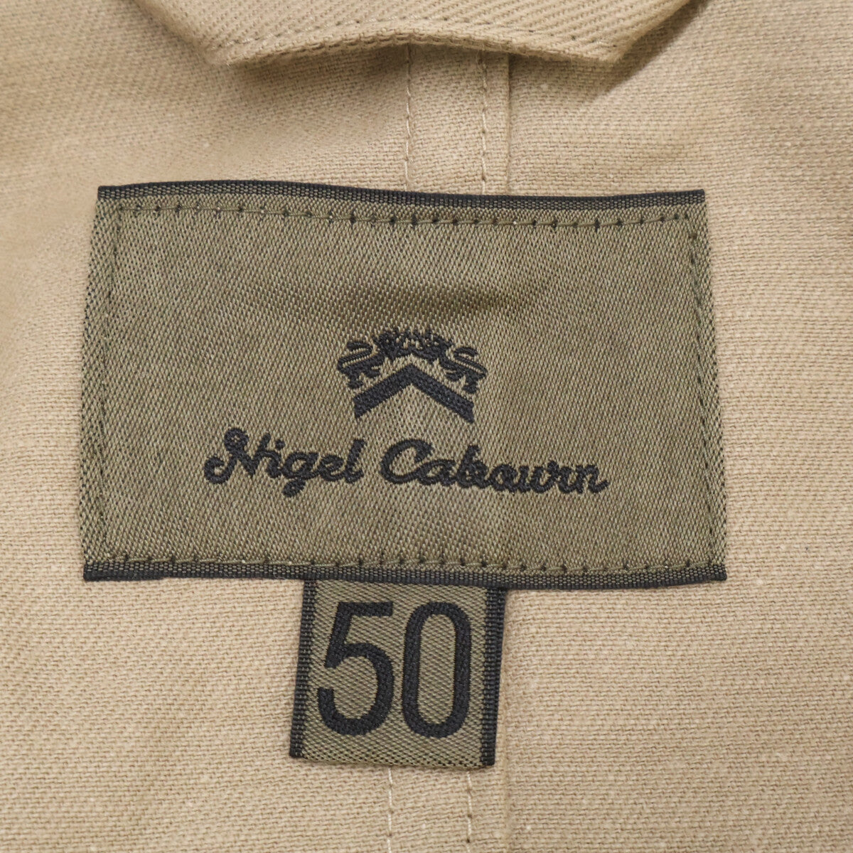 NIGEL CABOURN 8038-00-80006 Beige Cotton Coverall Jacket