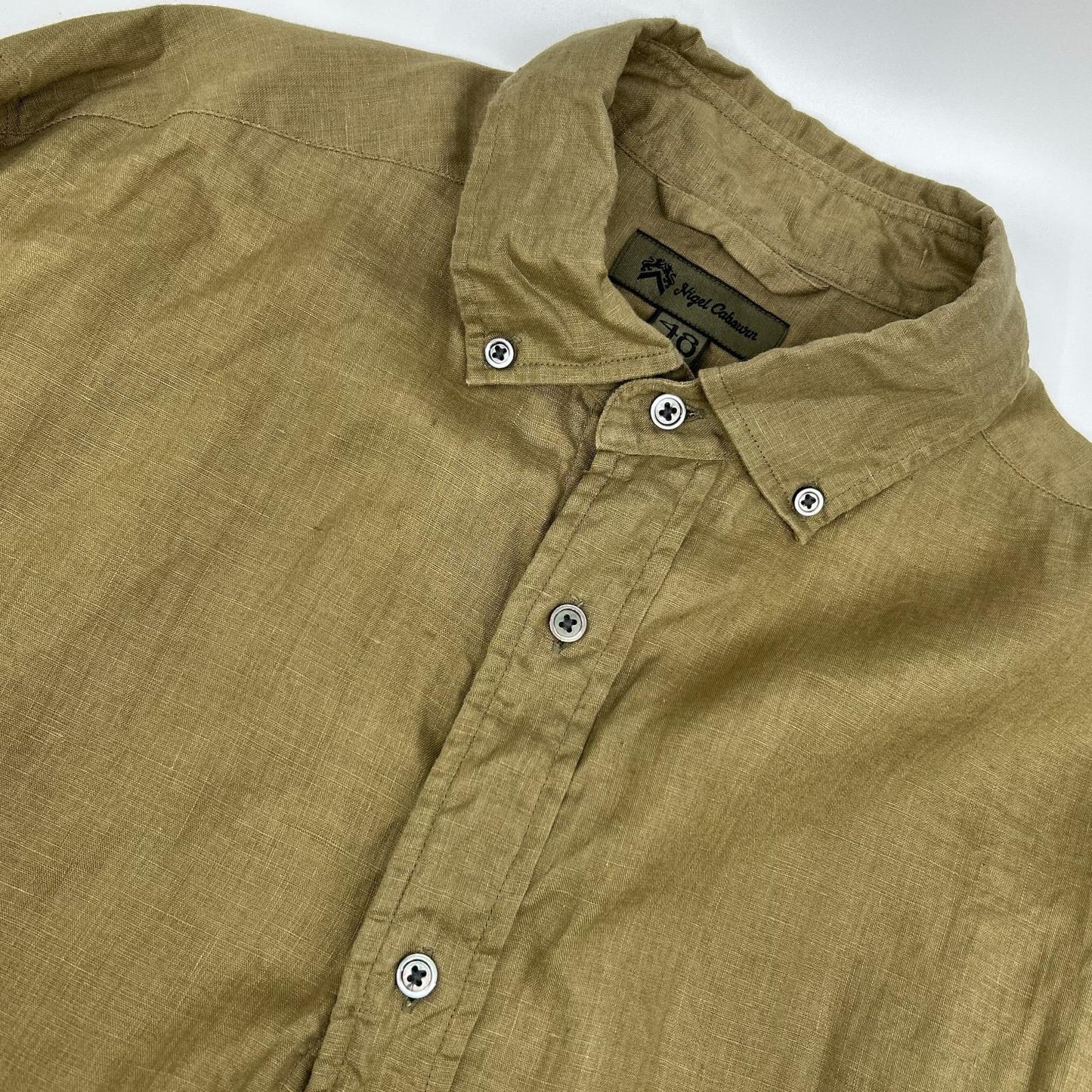 NIGEL CABOURN 奈杰尔卡伯恩 8046-00-10005 卡其色 英式军官衬衫 上衣