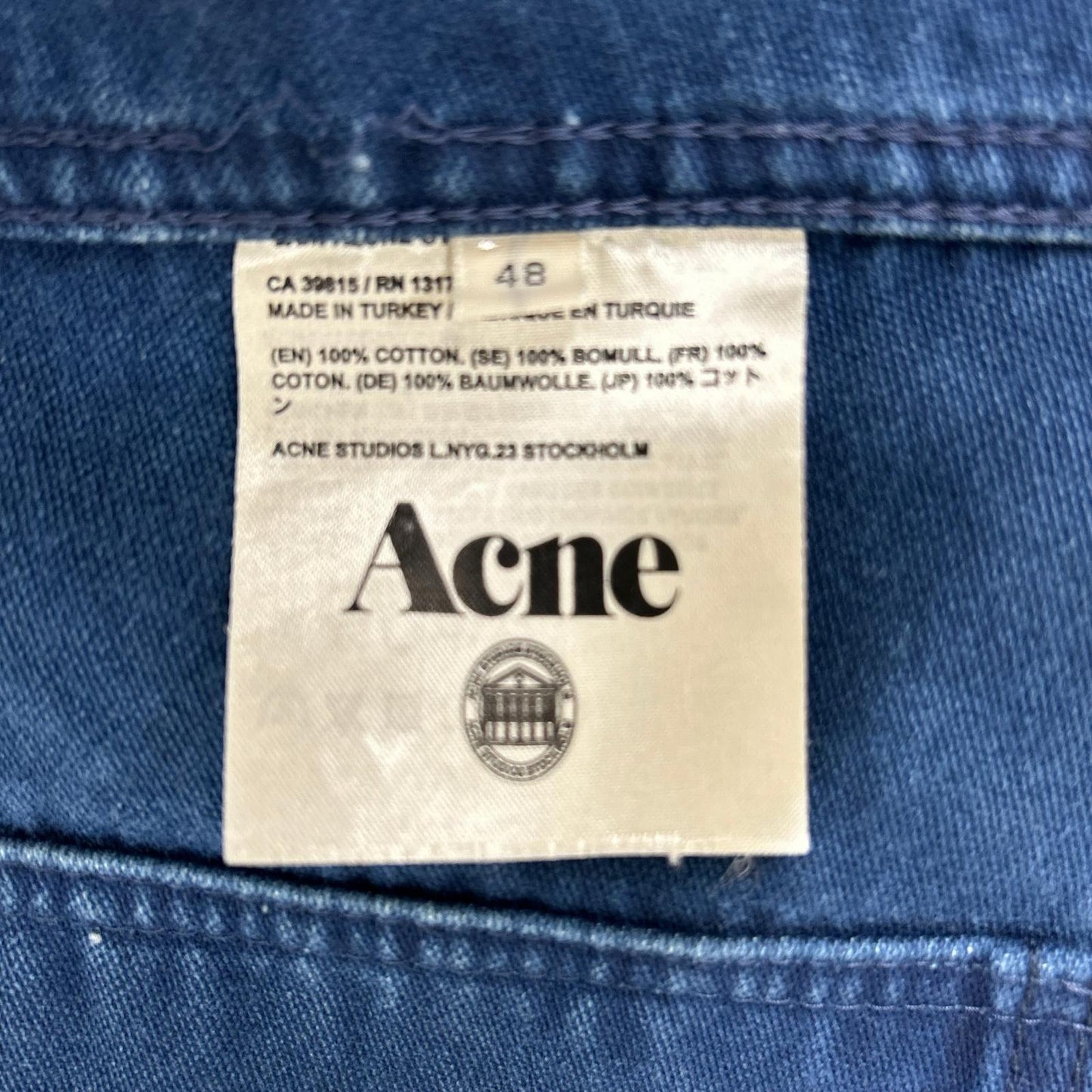 ACNE STUDIOS Acne Studios JAM ALCHE UW13 Indigo Denim Jacket